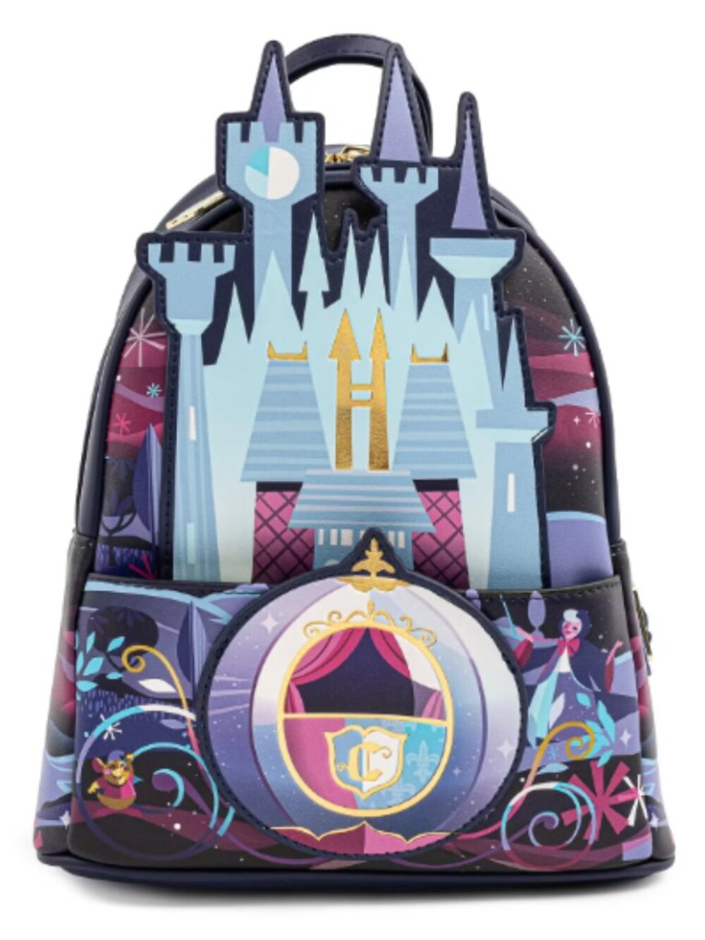 Loungefly Disney Cinderella Princess Castle Mini Backpack and Matching Wallet